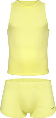 Produktbild von SUKREW - Herren Shorts - 1x Shorts + 1x Vest Vorteilspack Blonde Yellow - Größe M