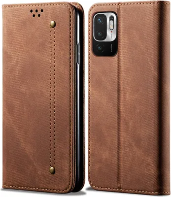Obrázek produktu pro Redmi Note 10 5G Pouzdro, Kožené Peněženkové Pouzdro s Magnetickým Uzavíráním a Stojánkem pro Xiaomi Redmi Note 10 5G Hnědý
