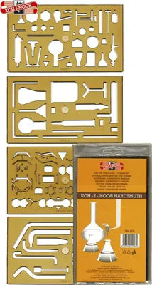 Produktbild von KOH-I-NOOR 750076 Schablone Chemie 4er Set