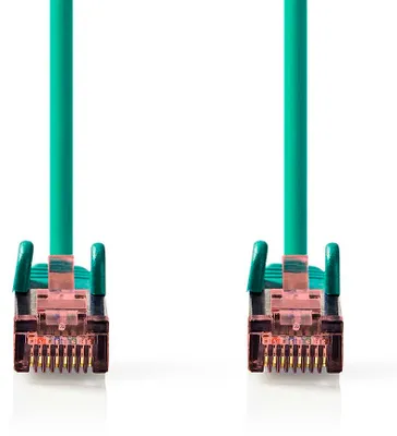 Produktbild von Nedis CAT6-Netzwerkkabel - RJ45 Stecker - RJ45 Stecker - S/FTP - 0.50 m - Rund - LSZH - Grün - Label