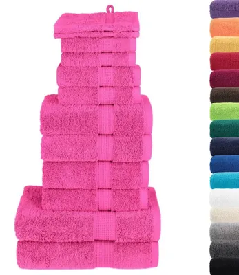 Image de Lot de 12 serviettes - Rose, 600 g de coton