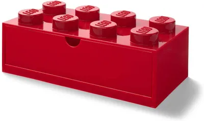 Obrázok produktu pre LEGO zásuvka na písací stôl 8 (červená, výstupky)