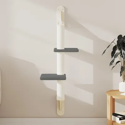 Produktbild von Möbel Kratzbaum mit Kratzsäule Wandmontage Dunkelgrau 108 cm - Kratzbäume 172412