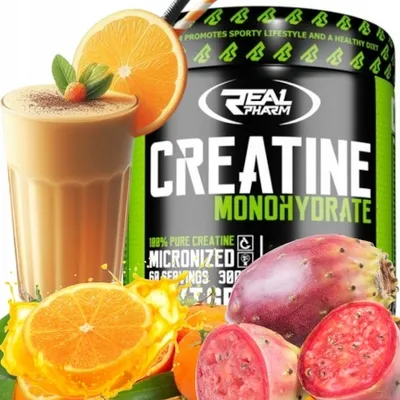 Immagine prodotto di CREATINA MONOHIDRATO in polvere REAL PHARM CREATINE Arancia e Fico d'India 300 g