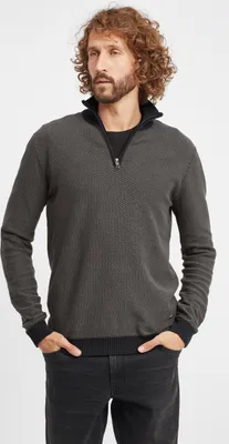 Produktbild von SOLID SDDuncan Herren Strickpullover Troyer Feinstrick Pullover mit Stehkragen