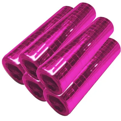 Produktbild von 5 Glitzer Luftschlangen pink metallic