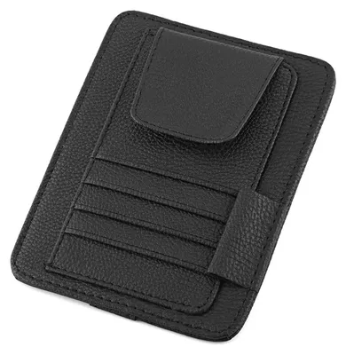Produktbild von Auto Auto Sonnenblende Organizer Tasche Karte Lagerung Brillenhalter Clip schwarz