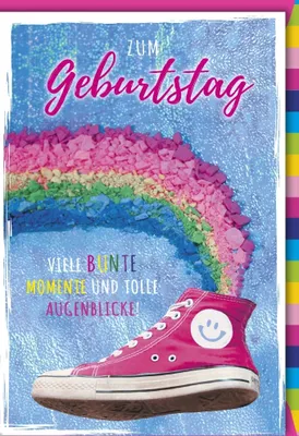 Produktbild von Geburtstag - Glückwunschkarte im Format 11,5 x 17 cm mit Umschlag