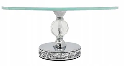 Produktbild von Madex Silber Glas-Platte für Kuchen und Obst, 30 cm