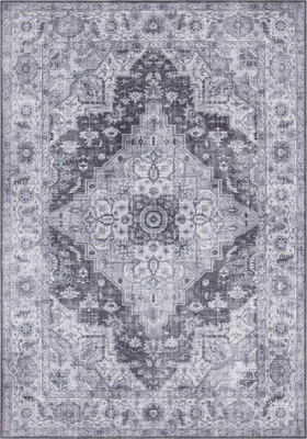 Zdjęcie produktu dla Dywan orientalny do salonu 160x230cm, szaro niebieski płasko tkany
