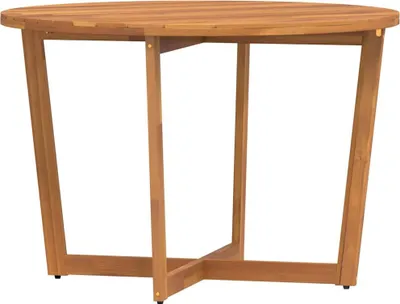 Image de Table de jardin ronde Ø110x75 cm en bois massif d'acacia
