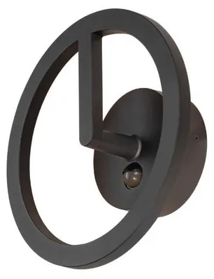 Immagine prodotto di SLV Q-RING, lampada da parete, sensore, 3000K, IP54, nero 1007916