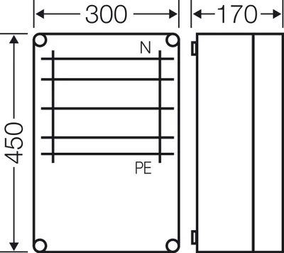 Produktbild von HENSEL HENS Mi-Sammelschienengehäuse MI6352 Samm.Schi.250A 5P.300x450x170