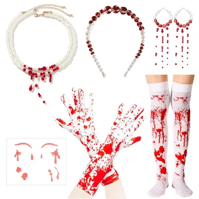 Productafbeelding van Halloween Sieraden Set voor Vrouwen met Oorbellen en Ketting