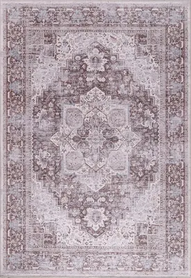 Productafbeelding van Kortpolig vloerkleed, bruin, 160 x 230 cm, wasbaar, met antislip, geschikt voor de keuken