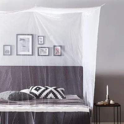 Zdjęcie produktu dla Moskitiera – prostokątna 220 x 200 x 210 cm – poliester – biała