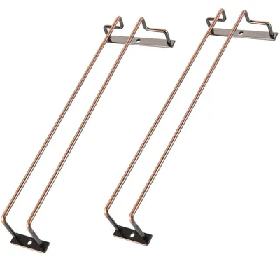 Weinglasregal aus Eisen, 35,5 cm, Vintage-Bronze, Set mit 2 Stück