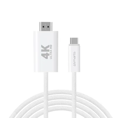 Produktbild von 4smarts USB-C auf HDMI Kabel 2m. wei