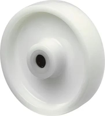 Produktbild von BS Rollen BS Kunststoffrad B10, PP, Rad-Ø 125 mm, Radbreite 34 mm, Tragkr. 250 kg, Rollenlager, Lauffl. Kunststoff weiß