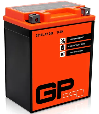 Produktbild von Gel-Batterie GP-PRO GB14L-A2 12V 14Ah für Roller, Motorradbatterie
