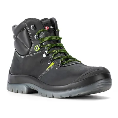 Produktbild von Sixton Sicherheits-Schnürstiefel GAMMA S3 nach EN 20345:2011 S3 SRC Farbe: schwarz/grün schwarz  Größe 44