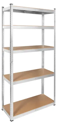 Immagine prodotto di Scaffale metallico a 5 ripiani, dimensioni 180 x 90 x 40 cm, scaffale per il deposito in garage