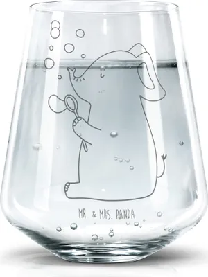 Produktbild von Mr. & Mrs. Panda Glas Elefant Seifenblasen - Transparent - Geschenk, getränkebecher, Heimat, Liebe, Tumbler, Trinkglas, Dickhäuter, Lustige Sprüche, Trinkgefäß, Elefanten