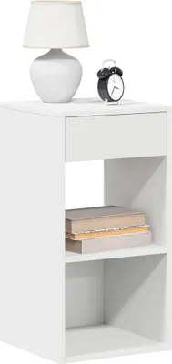 Immagine prodotto di vidaXL Comodini con cassetto 2 pz. Bianco 35x34x66,5 cm