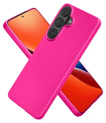 Produktbild von kwmobile Handyhülle für Samsung Galaxy S26 Hülle - Silikon Case metallisch schimmernd - Schutzhülle Cover - Metallic Pink