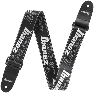 Imagen del producto de Correa para guitarra Ibanez Design GSD50-P6, con el logo de Ibanez en blanco