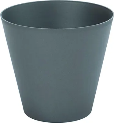 Image de Pot De Fleur Anthracite ø22cm Design Moderne, Durabilité Optimale - Plastiken