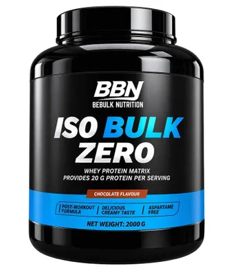 Productafbeelding van Bebulk Nutrition Iso Bulk Zero - 2 kg, ideaal voor sporters en voor energie tijdens langdurige sportactiviteiten
