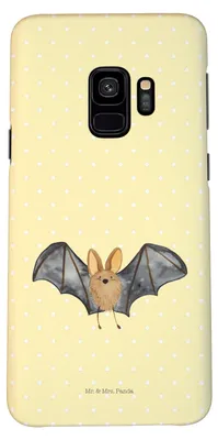 Produktbild von Mr. & Mrs. Panda Samsung Galaxy S9 Handyhülle Fledermaus Flügel - Gelb Pastell - Geschenk, Smartphone Hülle, Handy Schutzhülle, Lustige Sprüche, Cover