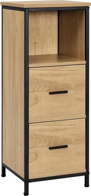Produktbild von EUGAD Badezimmerschrank, multifunktional, Schwarz helle Eiche, 30x80x30 cm