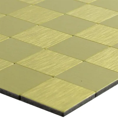 Produktbild von Mosaikfliesen Metall Selbstklebend Vryburg Gold Quadrat 23
