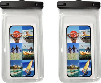 Produktbild von INF Große wasserdichte Handytasche IPX8 2er-Pack Schwarz