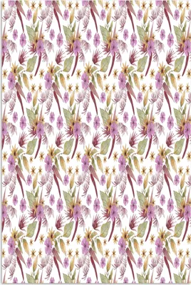 Produktbild von MuchoWow® Poster Blumen - Lila - Muster 20x30 cm - Papierdruck