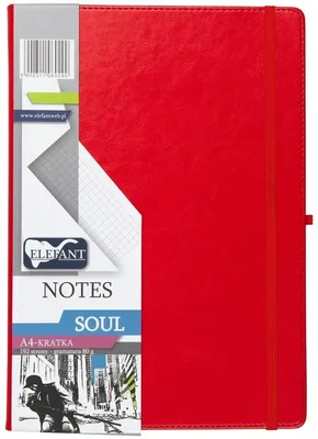 Obrázok produktu pre Notes A4 Soul czerwony w kratkę Elefant