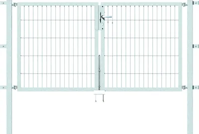Produktbild von Alberts Doppeltor Flexo mit Zubehör, zum Einbetonieren, feuerverzinkt, Breite 200 cm, Höhe 100 cm