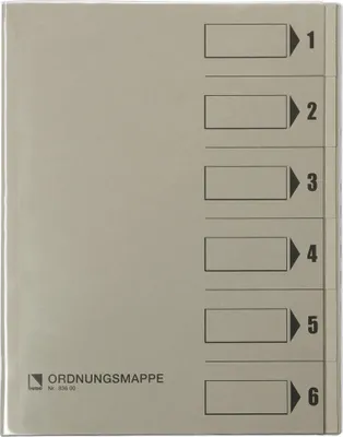Obrázok produktu pre bene Ordnungsmappe 6 Fächer grau
