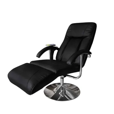 Produktbild von vidaXL Fotel do masażu czarny imitacja skóry