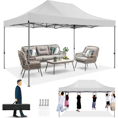 Produktbild von Gartenpavillon – Pop-up-Markise – Überdachung – Zelt – Markise – Faltzelt – Wasserdicht, 420D Oxford