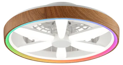 Produktbild von Brilliant LED Deckenleuchte mit Ventilator Gaiano Ø 48 cm 48 W holz/weiß