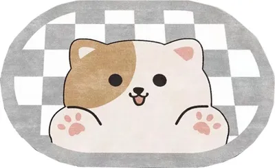 Produktbild von Badematte rutschfest saugfähig Badvorleger Badezimmerteppich Dog-018 50x80