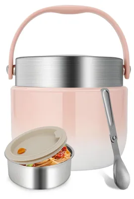 Produktbild von Isolierte Edelstahl-Lunchbox mit Löffel