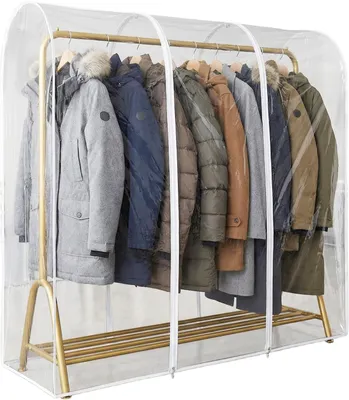 Obrázok produktu pre Obal na odevy 150x50x150 cm, PEVA, priehľadný, pre stojan na šaty