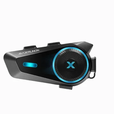 Produktbild von MAXRUNON D10 Bluetooth-Gegensprechanlage für Motorräder für 4 Fahrer, Helm-Headset, 1,6 km Reichweite, Bluetooth 5.4, Sprachsteuerung, FM-Radio