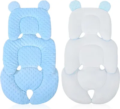 Obrázok produktu pre Vložka do autosedačky s vankúšom, pre kočík, priedušná, modrá