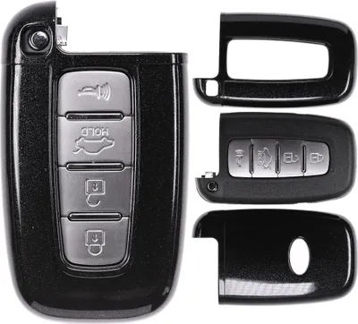 Produktbild von Auto Schlüssel Kunststoff Hülle ABS Plastik Schutz Cover Schwarz kompatibel mit Hyundai i40 Tucson i30 Elantra Kia Sportage KEYLESS SMARTKEY