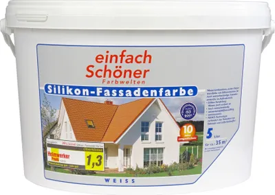 Produktbild von einfach Schöner Silikon-Fassadenfarbe, 5 l, Weiß